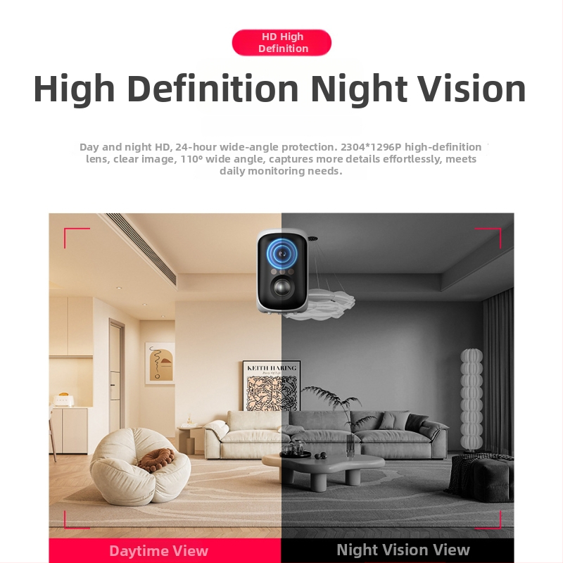 Vnútorná bezdrôtová batériová kamera s AI detekciou, 3,6 mm objektív, 3 MP rozlíšenie, nočné videnie, ovládanie cez aplikáciu