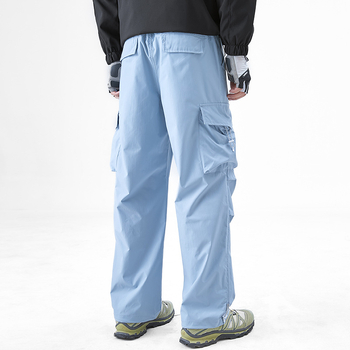 Brzo-sušive cargo hlače, unisex, široki kroj, s više džepova, materijal: mješavina kemijskih vlakana
