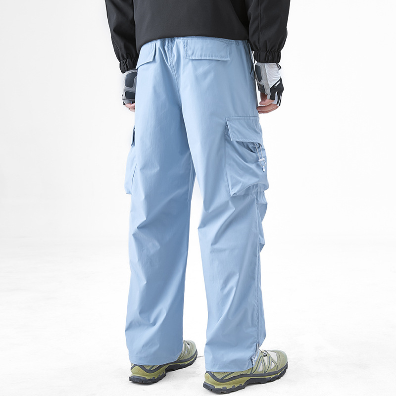 Brzo-sušive cargo hlače, unisex, široki kroj, s više džepova, materijal: mješavina kemijskih vlakana