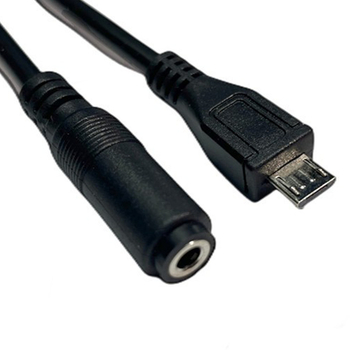 Audio kábel 3,5 mm → Micro-B adapterrel és Micro USB → 3,5 mm női csatlakozóval; réz vezető, nikkelezett külső, UL tanúsítvány; modell hzw2387