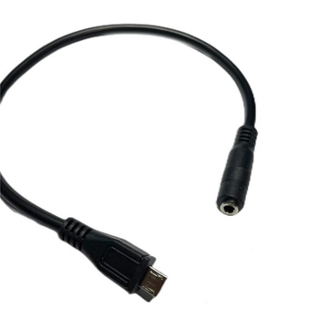 Audio kábel 3,5 mm → Micro-B adapterrel és Micro USB → 3,5 mm női csatlakozóval; réz vezető, nikkelezett külső, UL tanúsítvány; modell hzw2387