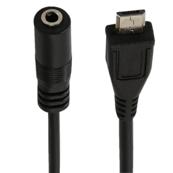 Audio kábel 3,5 mm → Micro-B adapterrel és Micro USB → 3,5 mm női csatlakozóval; réz vezető, nikkelezett külső, UL tanúsítvány; modell hzw2387