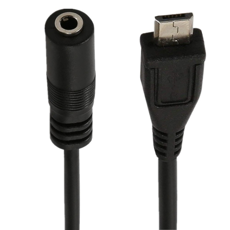 Audio kábel 3,5 mm → Micro-B adapterrel és Micro USB → 3,5 mm női csatlakozóval; réz vezető, nikkelezett külső, UL tanúsítvány; modell hzw2387