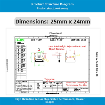 IMX219 Cameră USB 8MP, 3280×2464, 30FPS, MIPI, focalizare manuală