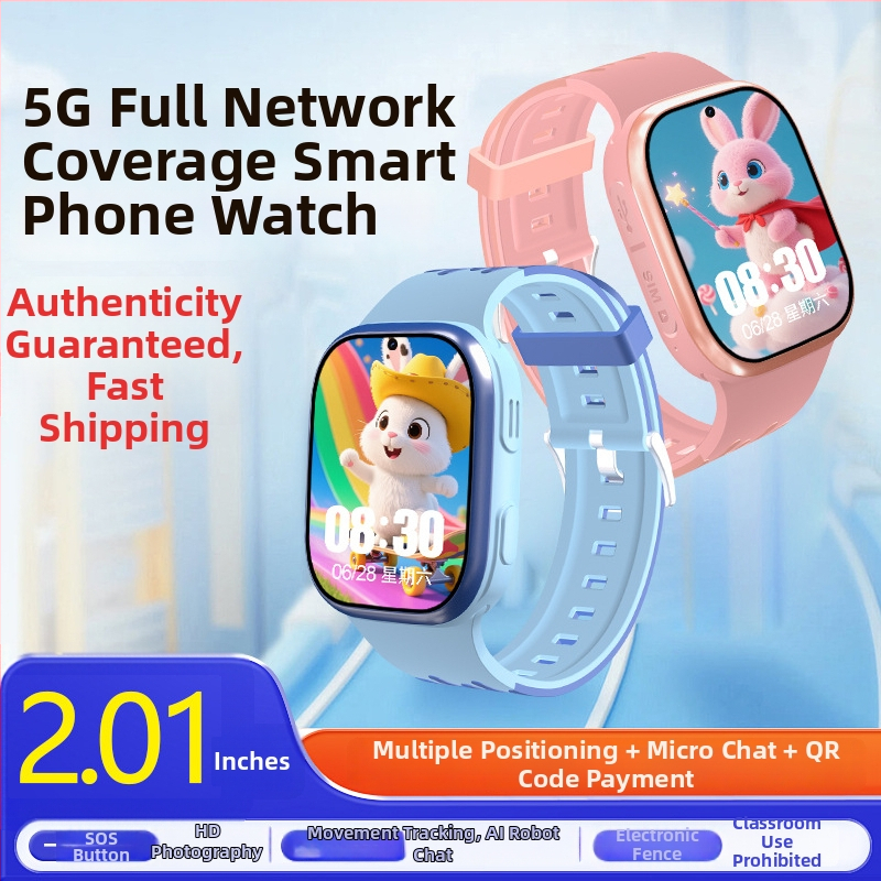 Ceas pentru copii 5G cu GPS, rezistent la apă, suport Alipay