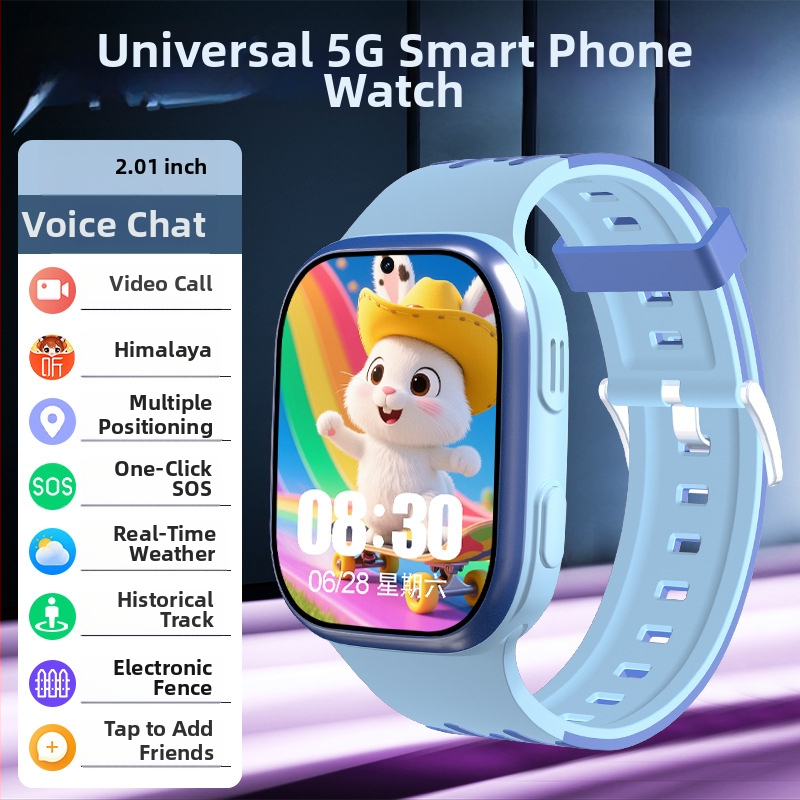 Ceas pentru copii 5G cu GPS, rezistent la apă, suport Alipay