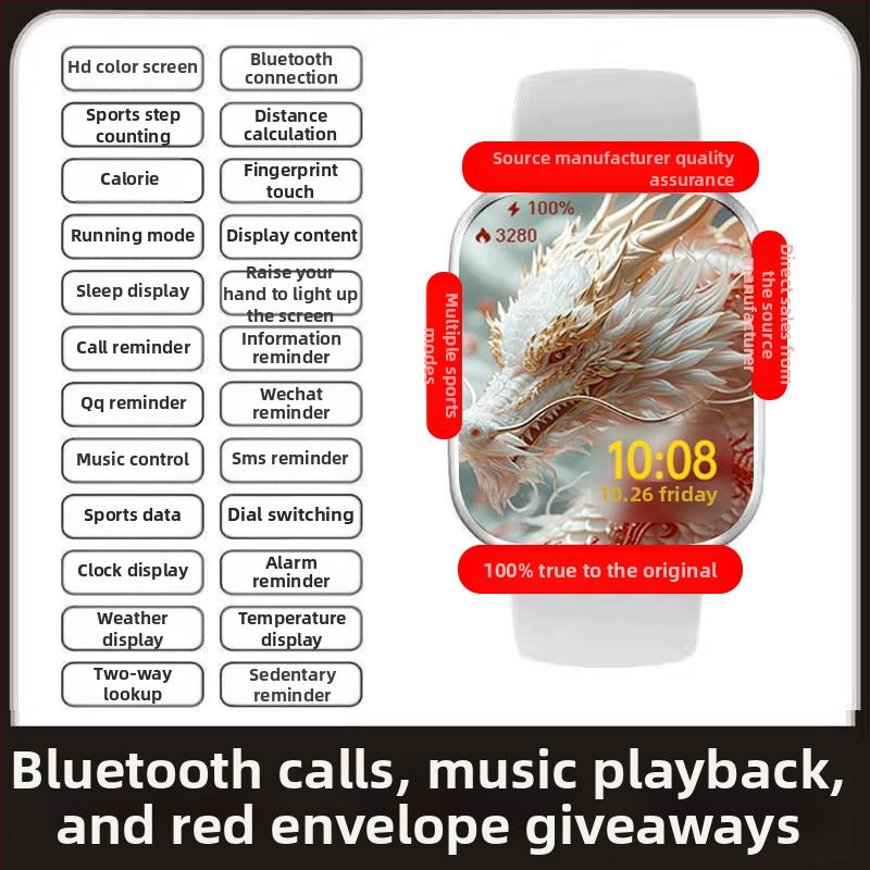 Ceas inteligent watch9 S10pro — Apeluri Bluetooth, Numărătoare pași, Monitorizare ritm cardiac, SpO2, Monitorizare somn