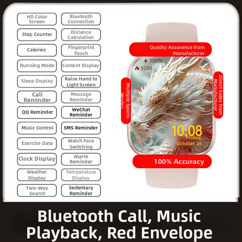 Ceas inteligent watch9 S10pro — Apeluri Bluetooth, Numărătoare pași, Monitorizare ritm cardiac, SpO2, Monitorizare somn