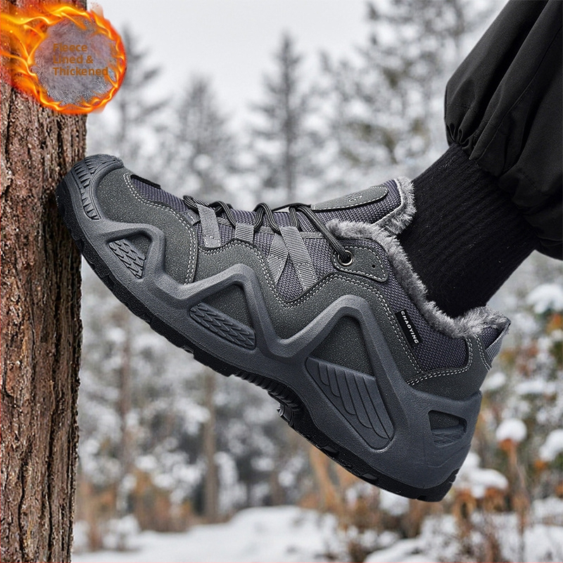 Férfi taktikai bakancs túrázáshoz – műbőr felsőrész, PU talp, PU belső, alacsony cső