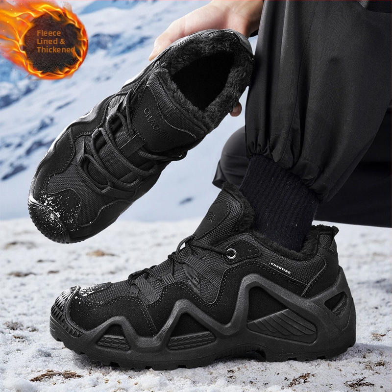 Férfi taktikai bakancs túrázáshoz – műbőr felsőrész, PU talp, PU belső, alacsony cső