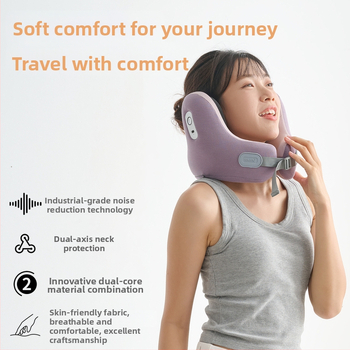 Възглавница за врата с мемори пяна, U-образна за пътуване, памучен калъф, тегло 0.5-1.0 кг, модерен стил.