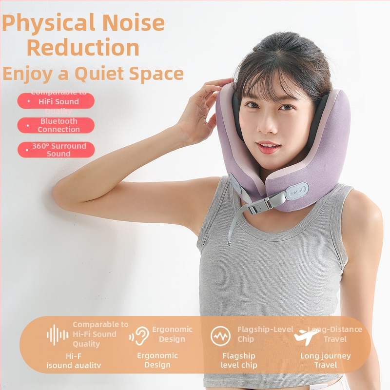 Възглавница за врата с мемори пяна, U-образна за пътуване, памучен калъф, тегло 0.5-1.0 кг, модерен стил.