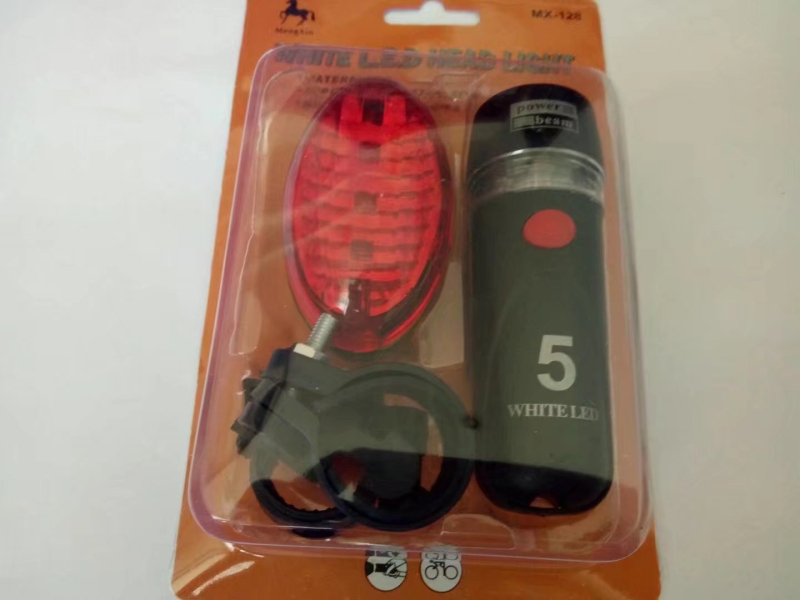 Set svjetala za bicikl: prednje svjetlo s 5 LED-ima i višestruka LED stražnja svjetla