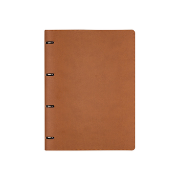 Mekana kožna bilježnica s uklonjivim kućištem, 4 rupe, unutarnji listovi od uvezenog papira, 100 listova (200 stranica)