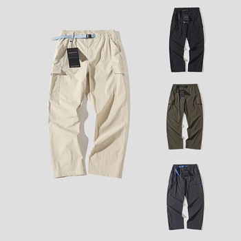 Muške outdoor cargo hlače, brzo se suše, vodootporne, prozračne, sa pojasom, ravni kroj