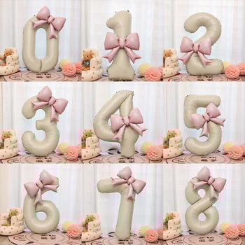 Балон с цифра от алуминиево фолио, матов завършек, без лого, за рожден ден