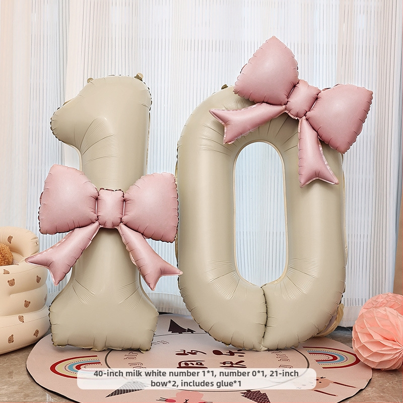 Балон с цифра от алуминиево фолио, матов завършек, без лого, за рожден ден