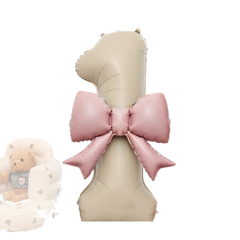 Балон с цифра от алуминиево фолио, матов завършек, без лого, за рожден ден