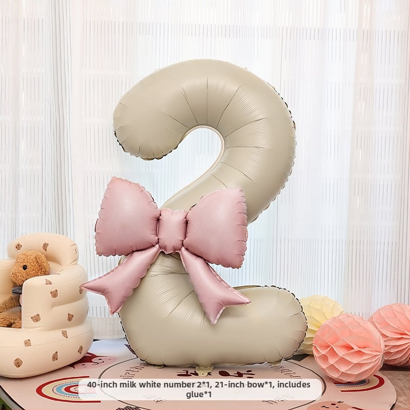 Балон с цифра от алуминиево фолио, матов завършек, без лого, за рожден ден