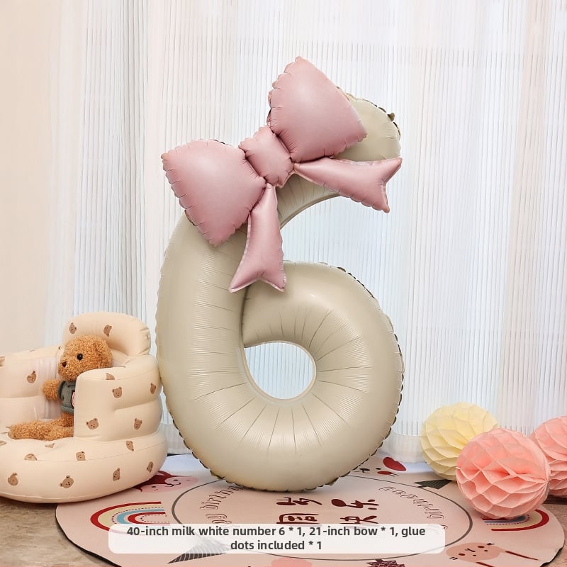 Балон с цифра от алуминиево фолио, матов завършек, без лого, за рожден ден