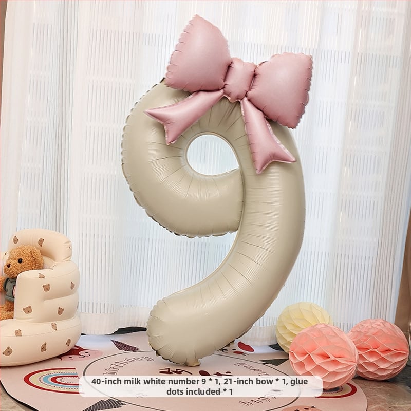 Балон с цифра от алуминиево фолио, матов завършек, без лого, за рожден ден