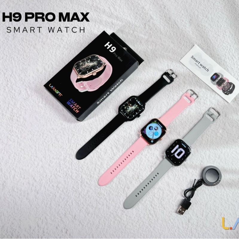 H9 ProMax ceas inteligent cu apel Bluetooth, monitorizare ritm cardiac și SpO2, notificări de mesaje, modul multi-sport