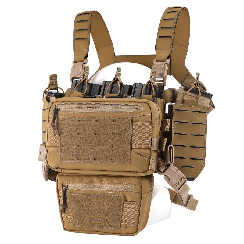 VOTAGOO Sea Leopard Assault MK4 proširivi prsni rig s džepom za brzodostupan spremnik municije – najlon, kamuflažni uzorak, streljački sportovi, VTG-XG-CP