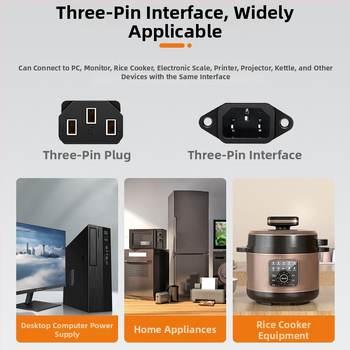 Napájací kábel so 90° uhlom pre bežecký pás, trojpínový národný štandard konektor; PVC plášť, 3C certifikát; vhodný pre počítač, TV a ďalšie domáce spotrebiče