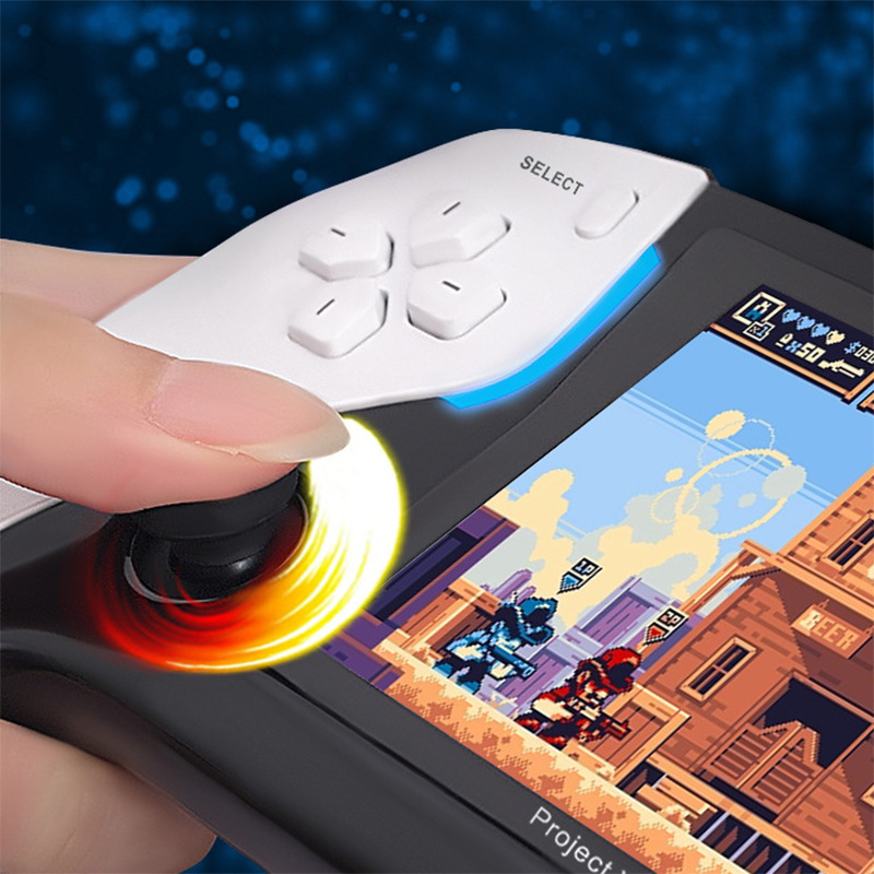 ProjectX nosztalgikus hordozható játékkonzol HD nagy kijelzővel, vezeték nélküli, retro arcade, USB, MP4 videólejátszó