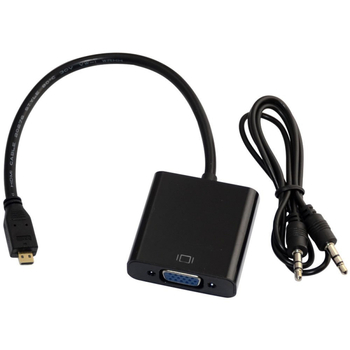 Golanders HTV18 Micro HDMI to VGA átalakító, 1080P, 0.15 m kábel