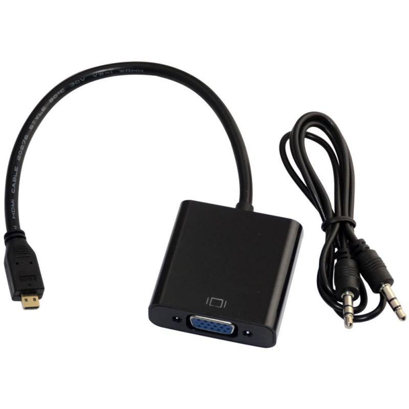 Golanders HTV18 Micro HDMI to VGA átalakító, 1080P, 0.15 m kábel