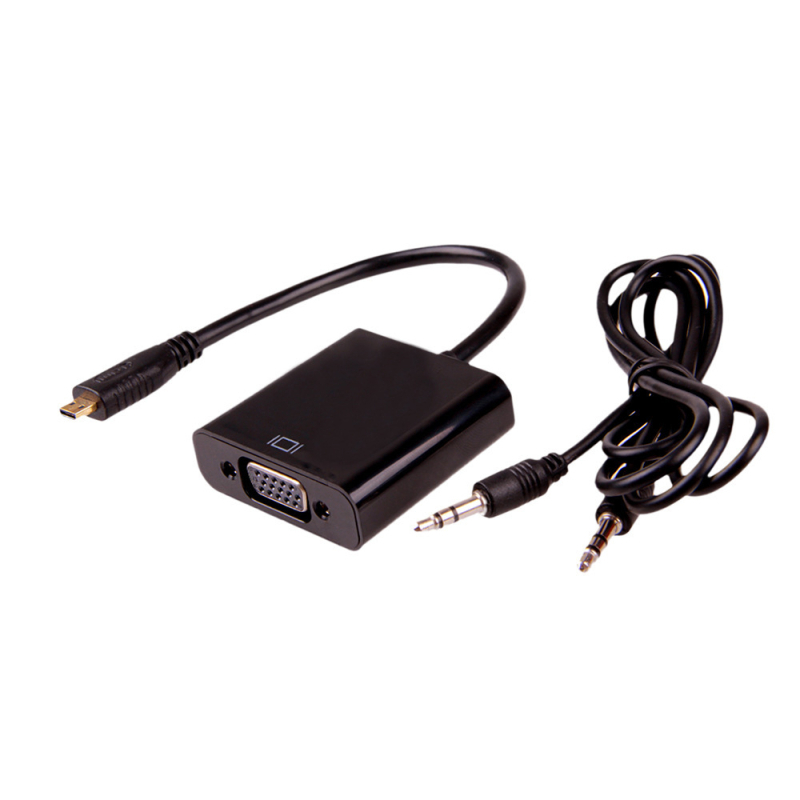 Golanders HTV18 Micro HDMI to VGA átalakító, 1080P, 0.15 m kábel