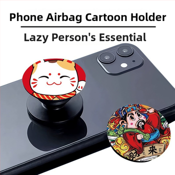 Držač za telefon s airbagom – teleskopski, protiv pada, stolni ljepilo, crtić prsten (Tip: Snap-on; Model: Mobile phone airbag holder; Materijal: Acrylic; Kompatibilne marke: Apple, Google, Huawei, Xiaomi; Kompatibilan model: 16promax)