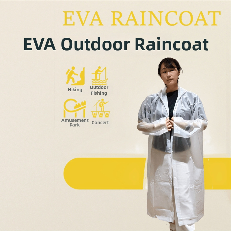 Αδιάβροχο poncho ενός τεμαχίου για ενήλικες, EVA ύφασμα, παχύ, κατάλληλο για πεζοπορία και ταξίδια
