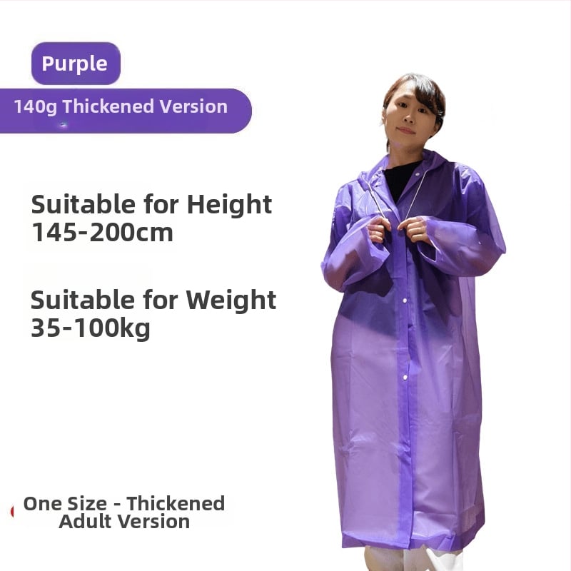 Αδιάβροχο poncho ενός τεμαχίου για ενήλικες, EVA ύφασμα, παχύ, κατάλληλο για πεζοπορία και ταξίδια