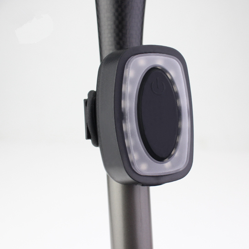 HJ USB újratölthető kerékpár hátsó lámpa éjszakai figyelmeztető villanóval MTB-hez