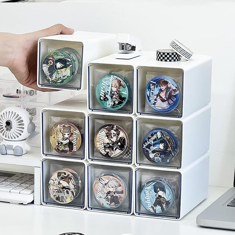 Akrilni organizator s ladicom, proziran, kapacitet 2 L, otporan na prašinu i vlagu, moguć za slaganje