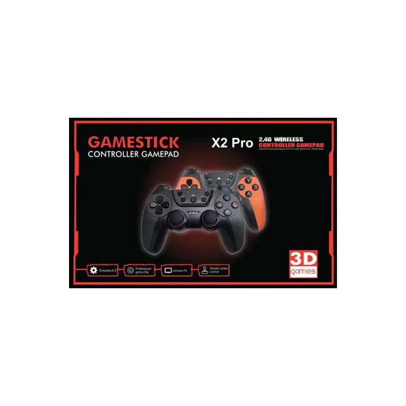 X2 PRO játékkonzol – 2.4G vezeték nélküli retro HDMI TV konzol, 64GB/128GB, nyílt forráskódú OS, e-sport stílus, két játékos támogatás