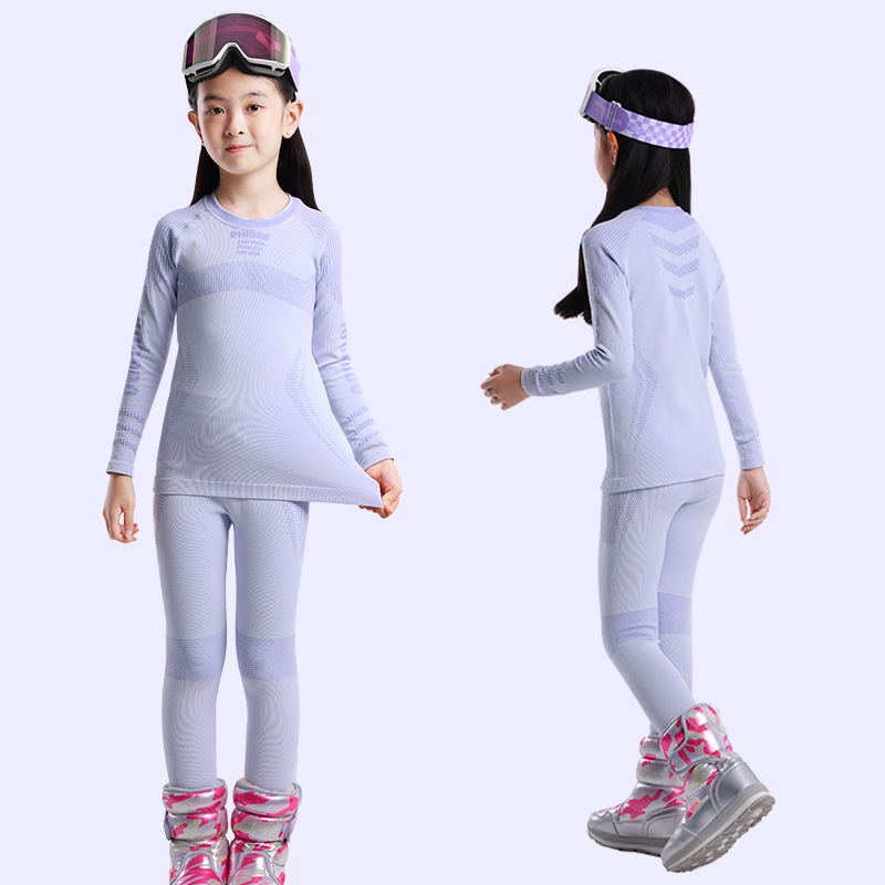 Phibee set de bază pentru copii pentru schi: uscare rapidă, absorbție a umezelii, poliester, culoare solidă, unisex