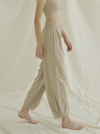 Hlače za jogu s visokim strukom, brzo se suše, kratki kroj, opušten kroj, prozračne, 80% najlonska smjesa