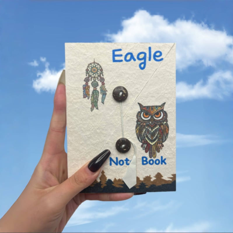 Ръчно изработен дневник - носталгичен ретро стил с подвижни листове, 30 страници, хартия 40 г, хартия от суров дървен пулп