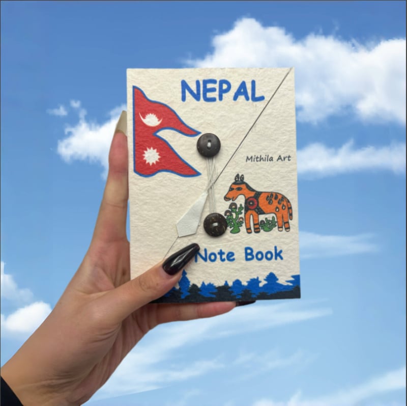 Ръчно изработен дневник - носталгичен ретро стил с подвижни листове, 30 страници, хартия 40 г, хартия от суров дървен пулп