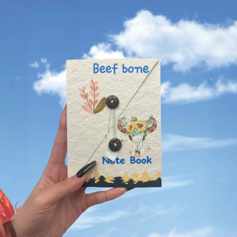 Ръчно изработен дневник - носталгичен ретро стил с подвижни листове, 30 страници, хартия 40 г, хартия от суров дървен пулп