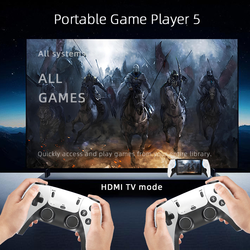 Consolă de jocuri retro cu controller wireless 2,4G, 64 GB memorie, sistem de operare bazat pe Linux, MP4 player video, rezoluție 720p