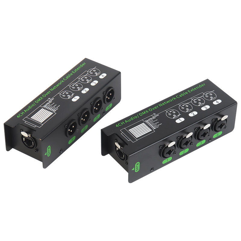 4-csatornás DMX512 hub hangvonal-bővítéshez, modell PXDMX5126.5, vonalhossz 200