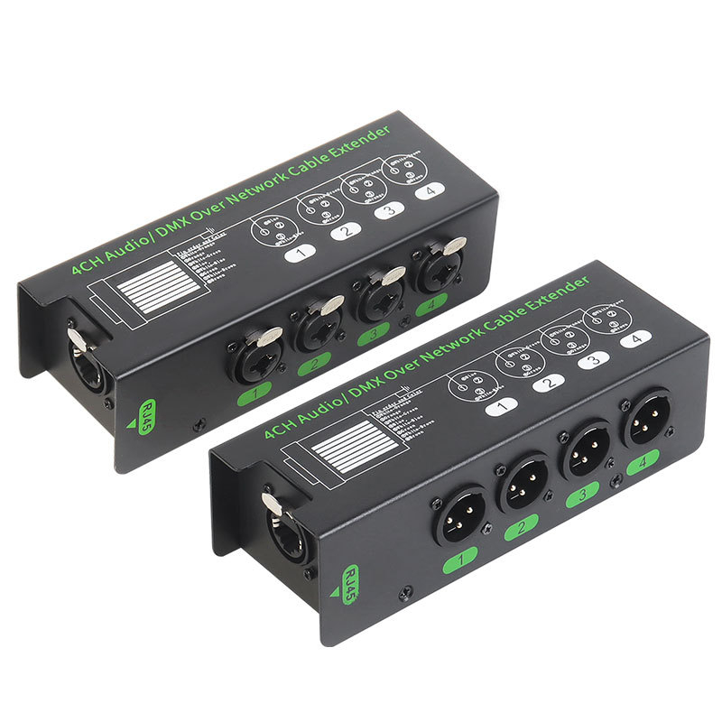 4-csatornás DMX512 hub hangvonal-bővítéshez, modell PXDMX5126.5, vonalhossz 200