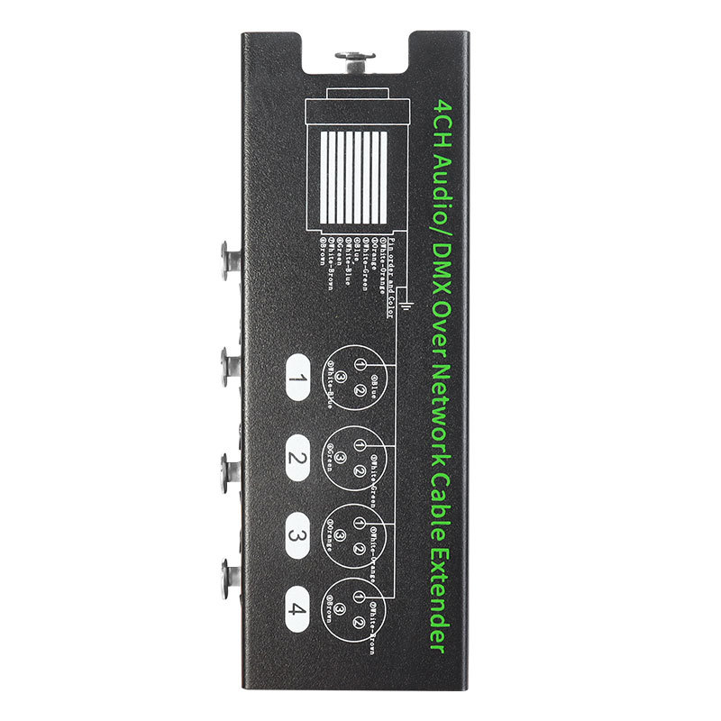 4-csatornás DMX512 hub hangvonal-bővítéshez, modell PXDMX5126.5, vonalhossz 200
