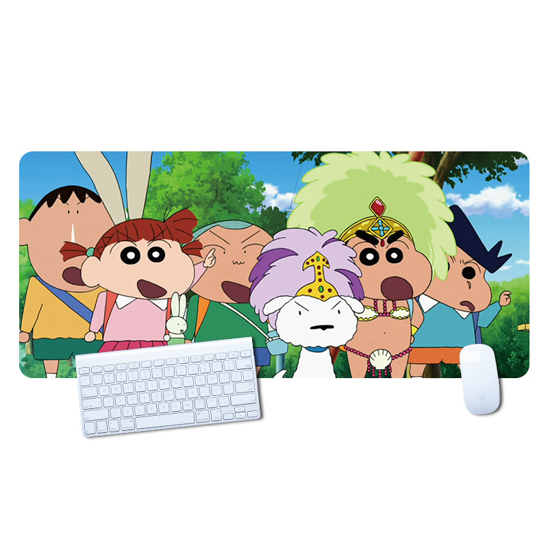 Подложка за мишка с облегалка за китката, дебела гейминг подложка за бюро, аниме стил, противохлъзгаща се текстилно-резинова повърхност, OEM печат на лого