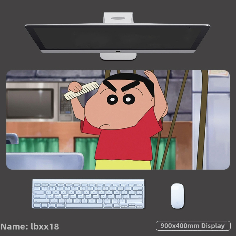 Podložka pod myš s opierkou na zápästie, hrubá herná podložka na stôl, anime štýl, protišmytová tkanina-guma, OEM potlač loga