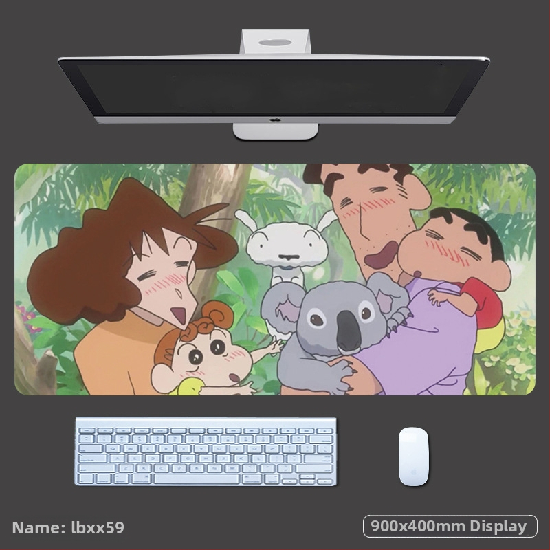 Podložka pod myš s opierkou na zápästie, hrubá herná podložka na stôl, anime štýl, protišmytová tkanina-guma, OEM potlač loga